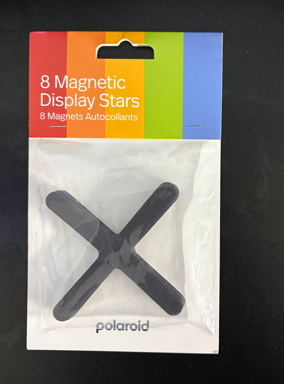 Polaroid 8 Magnetic Display Stars Black Photo Magnets New Sealed Package